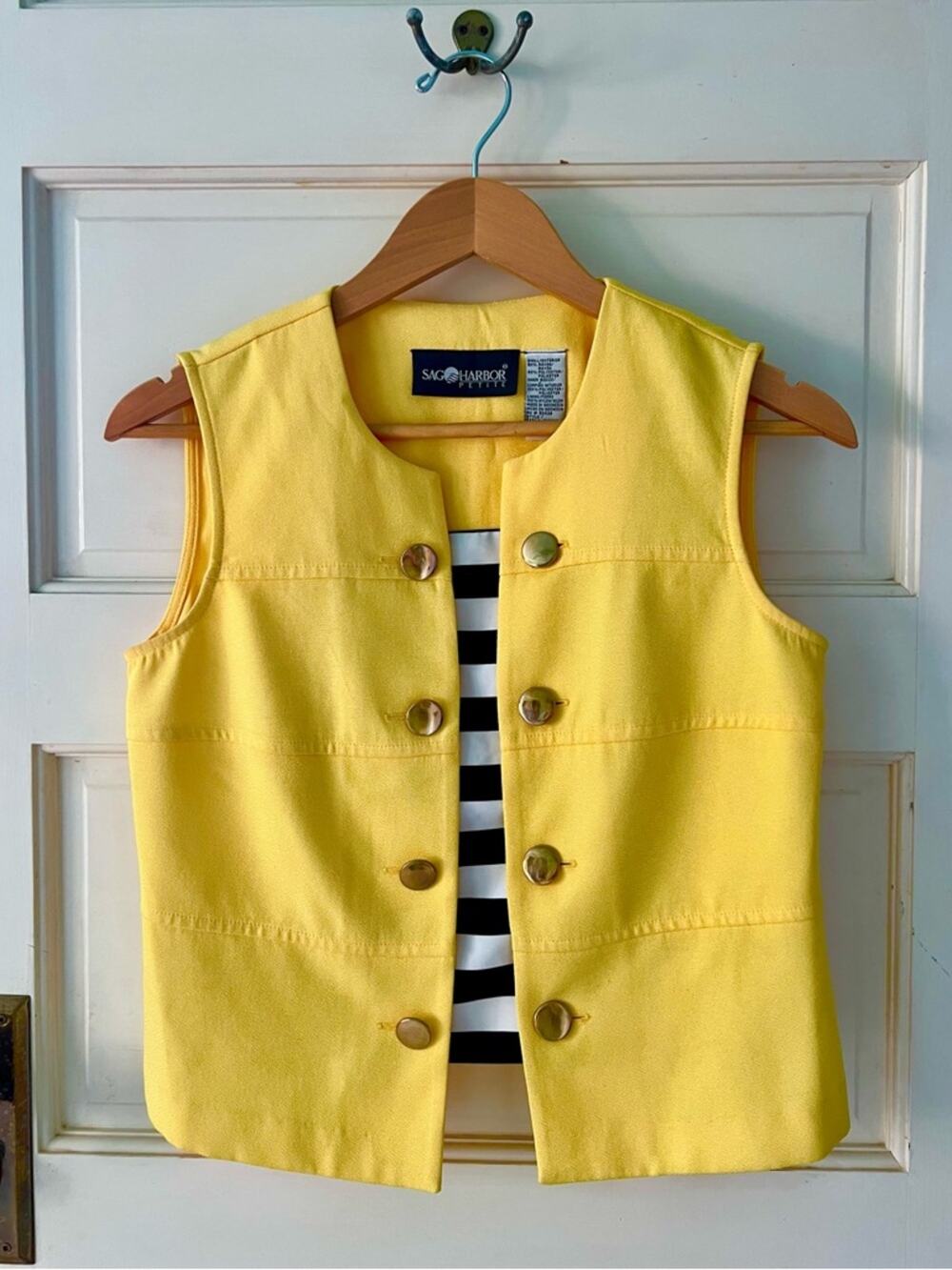 Vintage Nautical Style Vest Tank Top, Size 6
